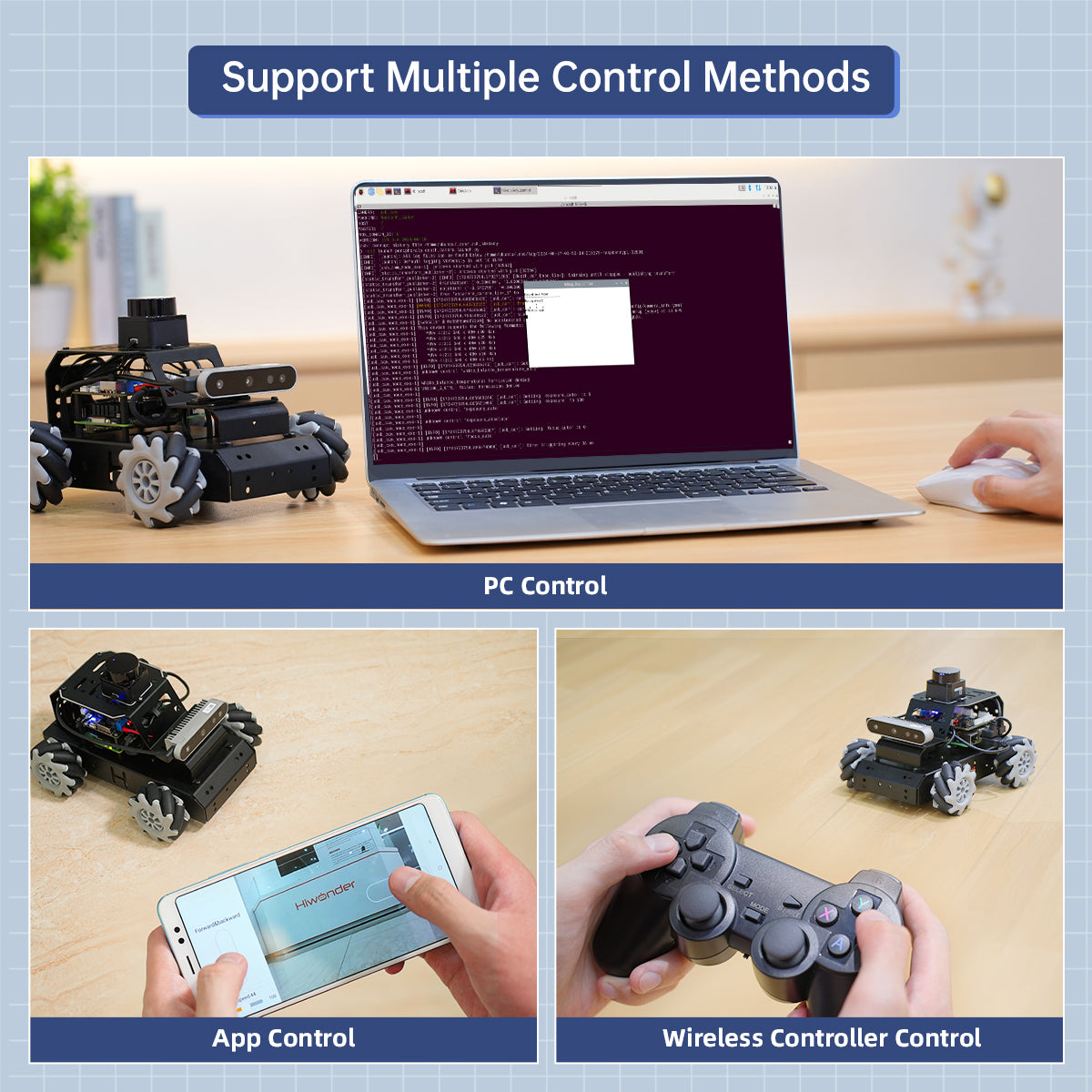 Hiwonder MentorPi M1 Raspberry Pi Robot Car – Mecanum wheel ROS2 Robot, with Large AI Model ChatGPT, SLAM and AI Vision and Voice Interaction