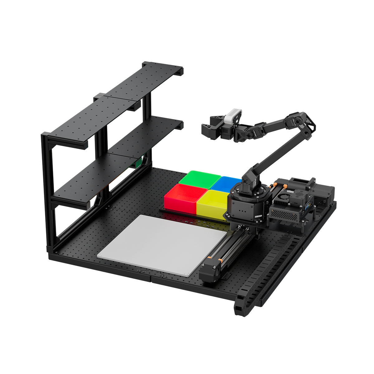 Hiwonder NexArm ROS Robotic Arm VLA Embodied AI Sliding Rail Warehouse Sandbox Open-Source Kit with NVIDIA/Raspberry Pi & ESP32 Dual-Controller Design, Multimodal Large AI Models & OpenClaw
