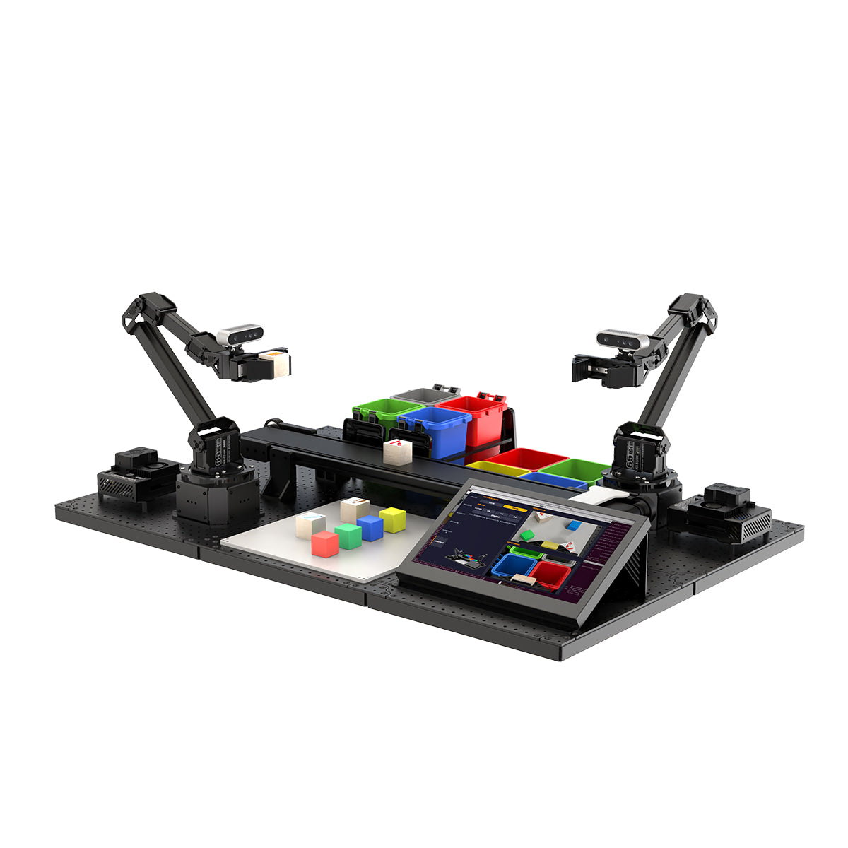 Hiwonder NexArm ROS Dual-Arm Conveyor Development Kit, Jetson Nano Robotic Arm with 3D Vision and Large AI Model, ROS Robot