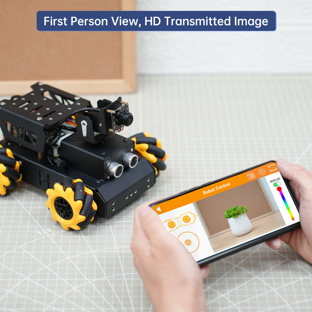Hiwonder TurboPi Raspberry Pi ROS2 Robot Car with Mecanum Wheels, AI Vision & Tracking, Integrated Multimodal Large AI Model ChatGPT, and Voice Interaction