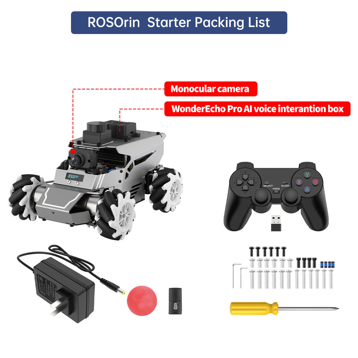 ROSOrin ros educational robots Packing List