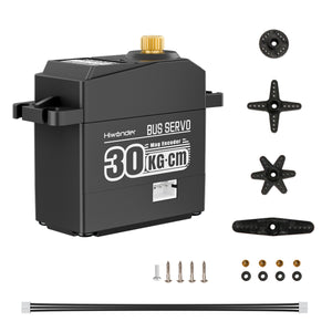 HTS-30HM Magnetic Encoder Bus Servo – High Voltage, 30 kg·cm Torque, 360° Angle Control & Feedback