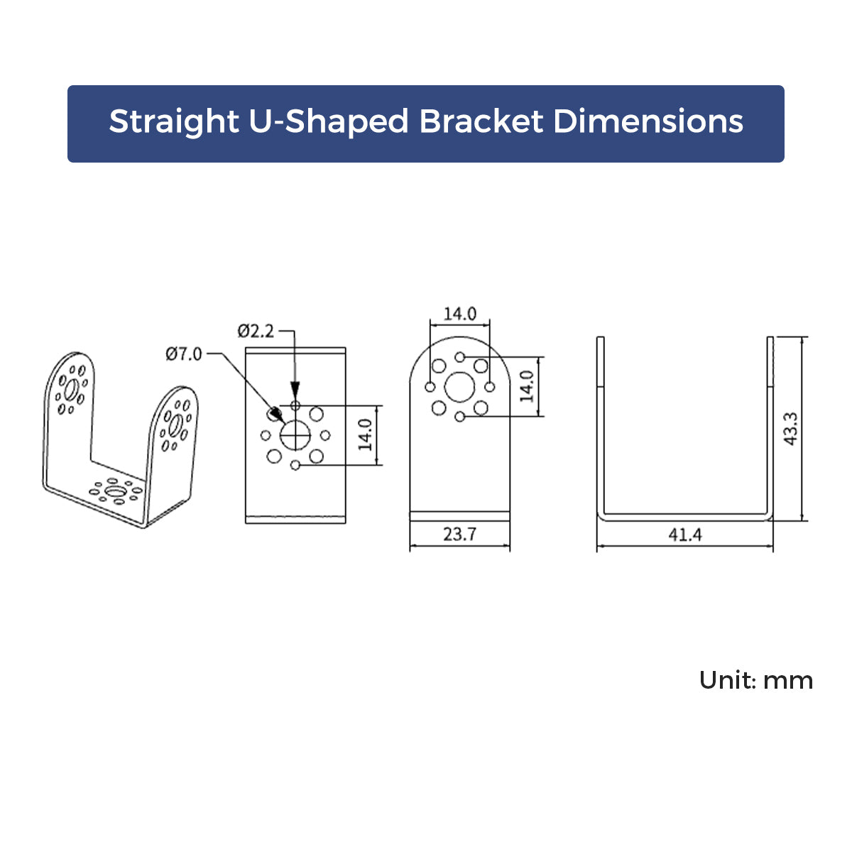 Servo Bracket Compatible with Hiwonder LX-16A Servo