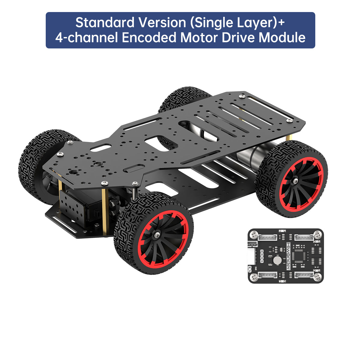 Ackerman Intelligent Car/Metal Chassis/Dual Encoder Motor/Front Wheel Servo Steering/ROS Robot