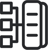 Data collection workflow icon