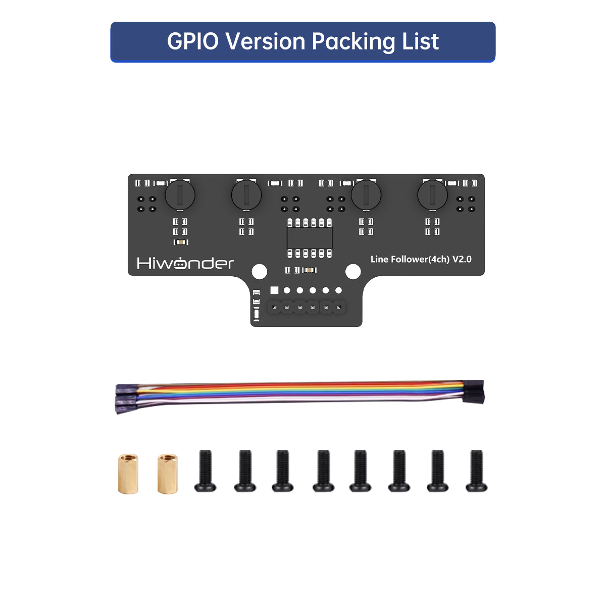 Hiwonder 4-Channel IR Line Follower Sensor Module Tracking & Obstacle