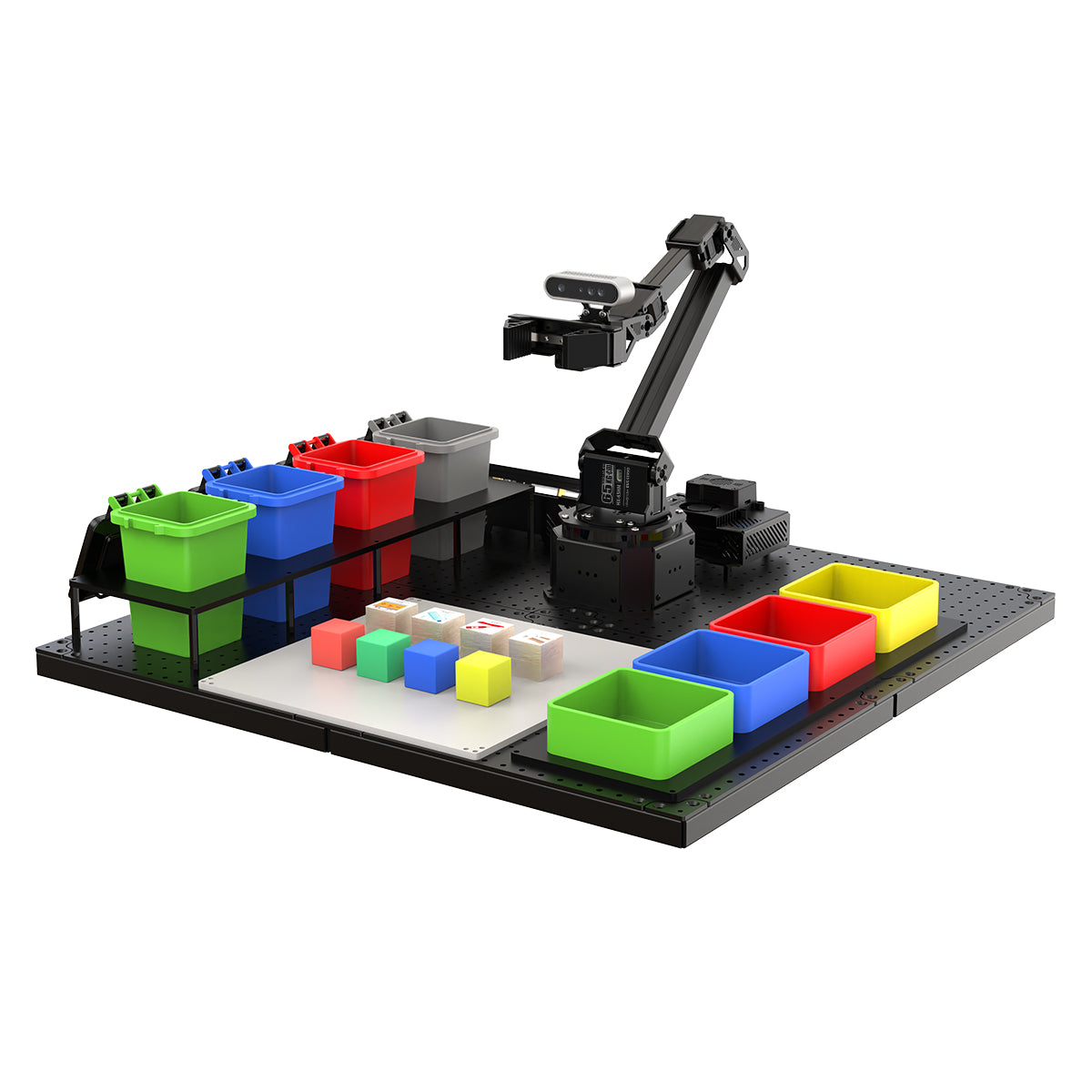 Hiwonder NexArm Open-Source ROS Robotic Arm VLA Embodied AI Sorting Sandbox Kit with  NVIDIA/Raspberry Pi & ESP32  Dual-Controller Design, Multimodal Large AI Models & OpenClaw