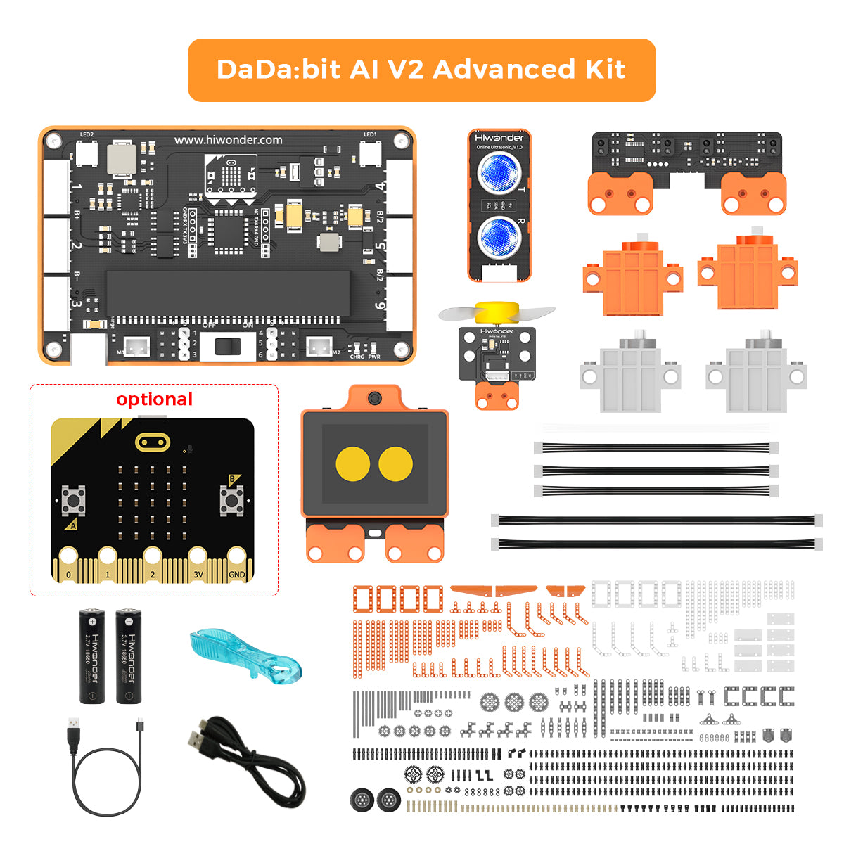 DaDa:bit AI Large Model Kit Programmable Building Block Kit Powered by micro:bit with AI Vision Module Supports Sensor Expansion