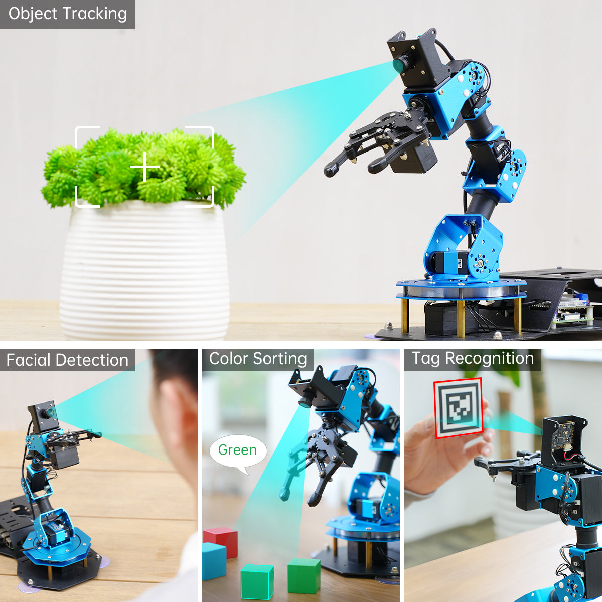 Hiwonder ArmPi FPV AI Vision Raspberry Pi 5 ROS Robotic Arm with Python Open Source
