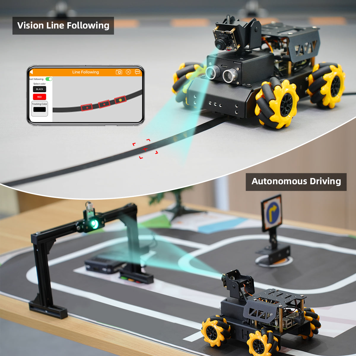 Hiwonder TurboPi Raspberry Pi Omnidirectional Mecanum Wheels Robot Car Kit with Camera, Open Source, Python for Beginners