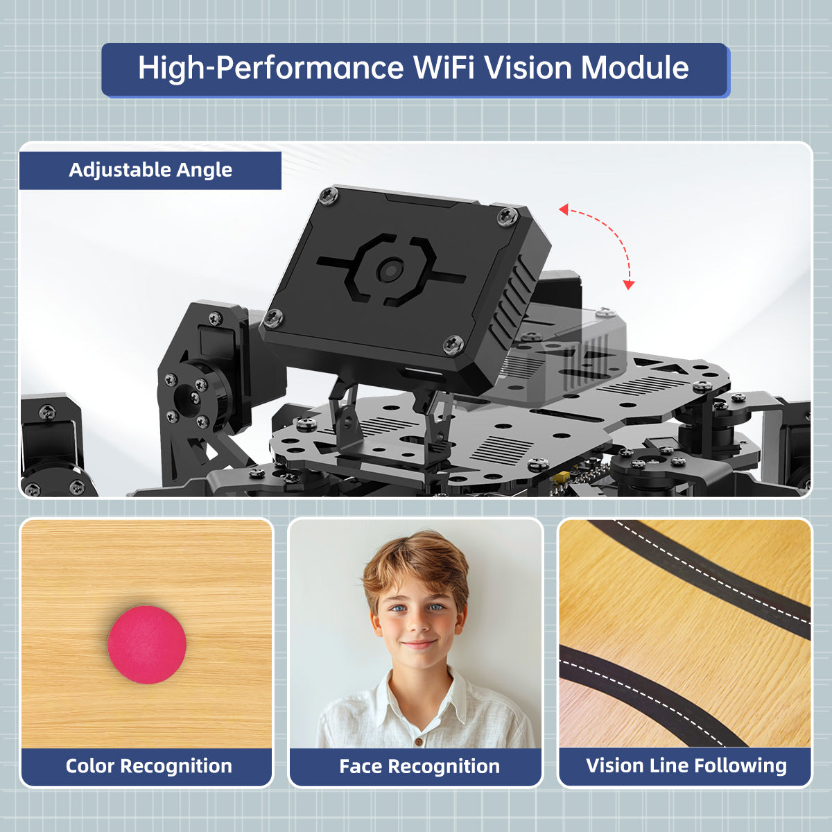 Hiwonder miniHexa AI Hexapod Robot with AI Vision & Voice Interaction, Support Arduino Programming & Sensor Expansion