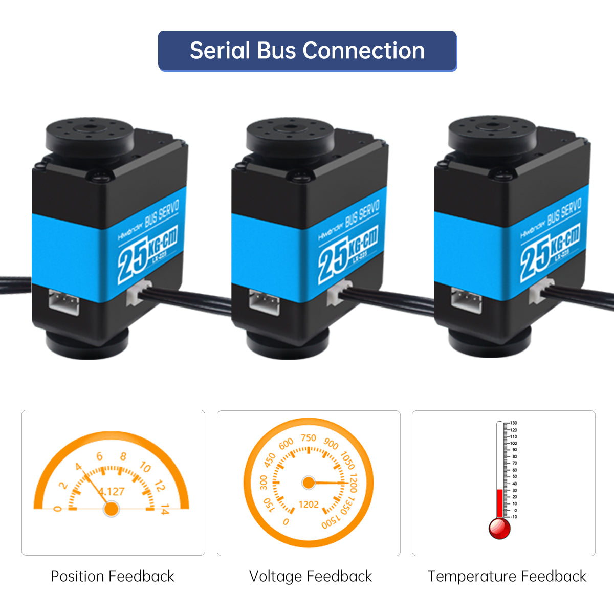 Hiwonder LX-225 Serial Bus Servo/25KG High Torque/Data FeeDback