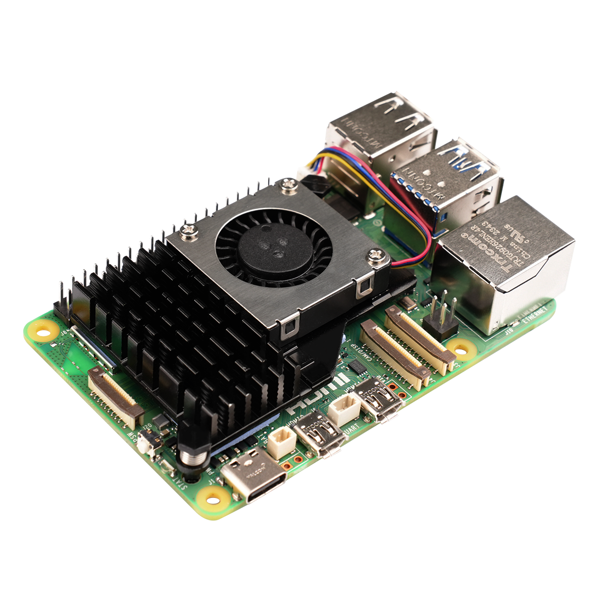 Raspberry Pi 5 Active Heat Sink with PWM Variable Speed Fan Aluminium ...