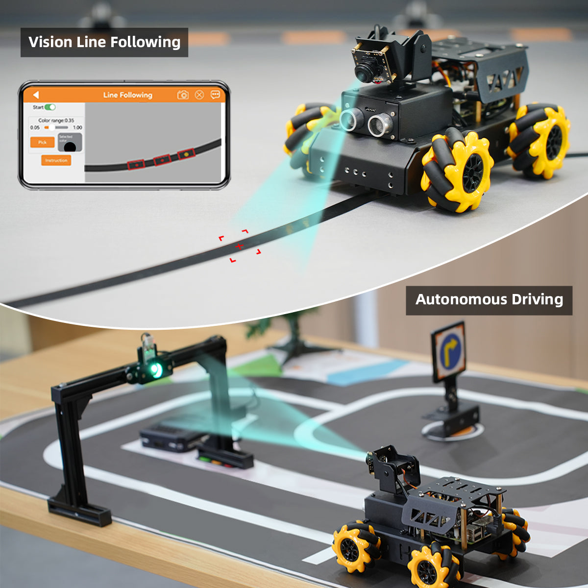 Hiwonder TurboPi Raspberry Pi ROS2 Robot Car with Mecanum Wheels, AI Vision & Tracking, Integrated Multimodal Large AI Model ChatGPT, and Voice Interaction