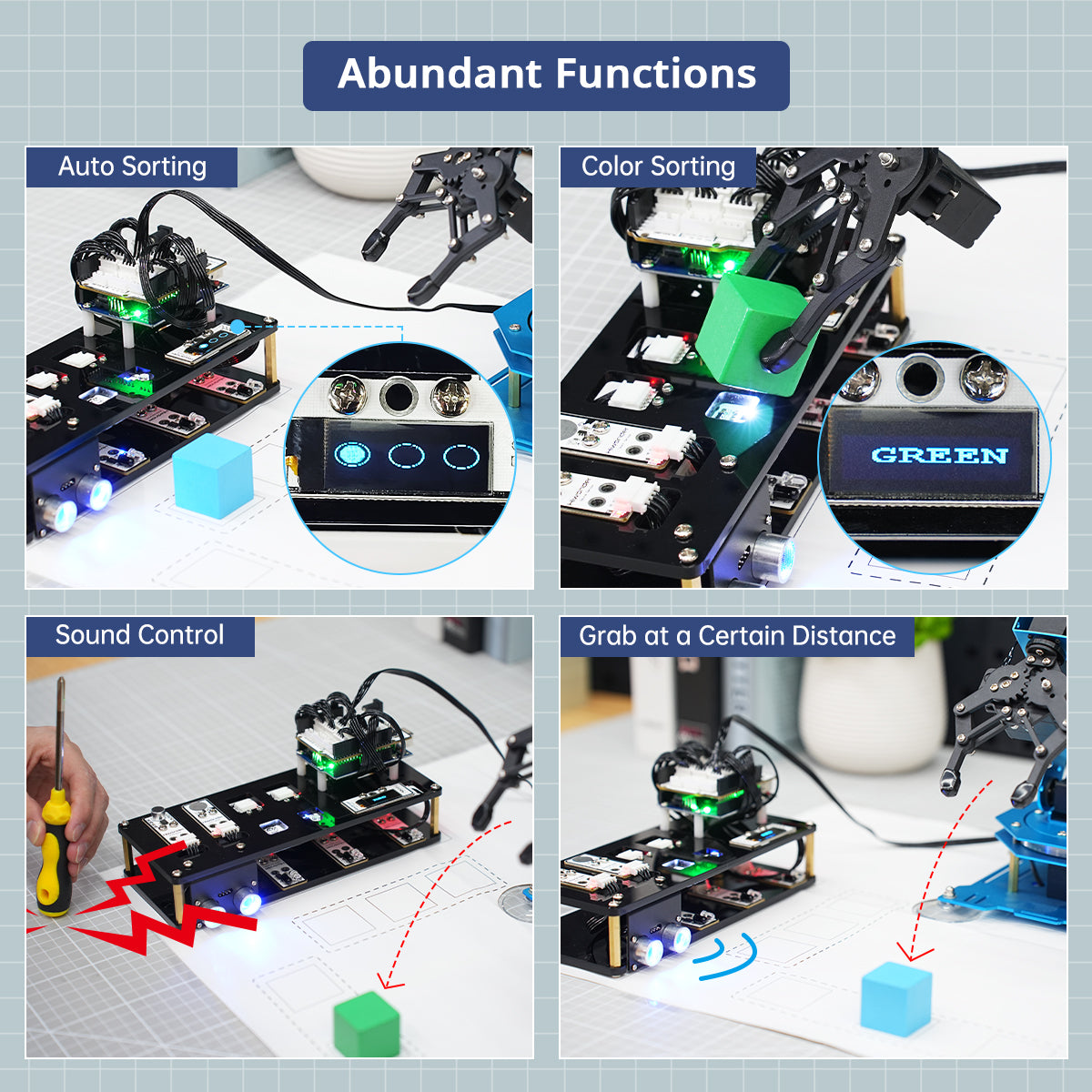 Hiwonder xArm UNO Robotic Arm with Arduino Secondary Development Sensor Kit