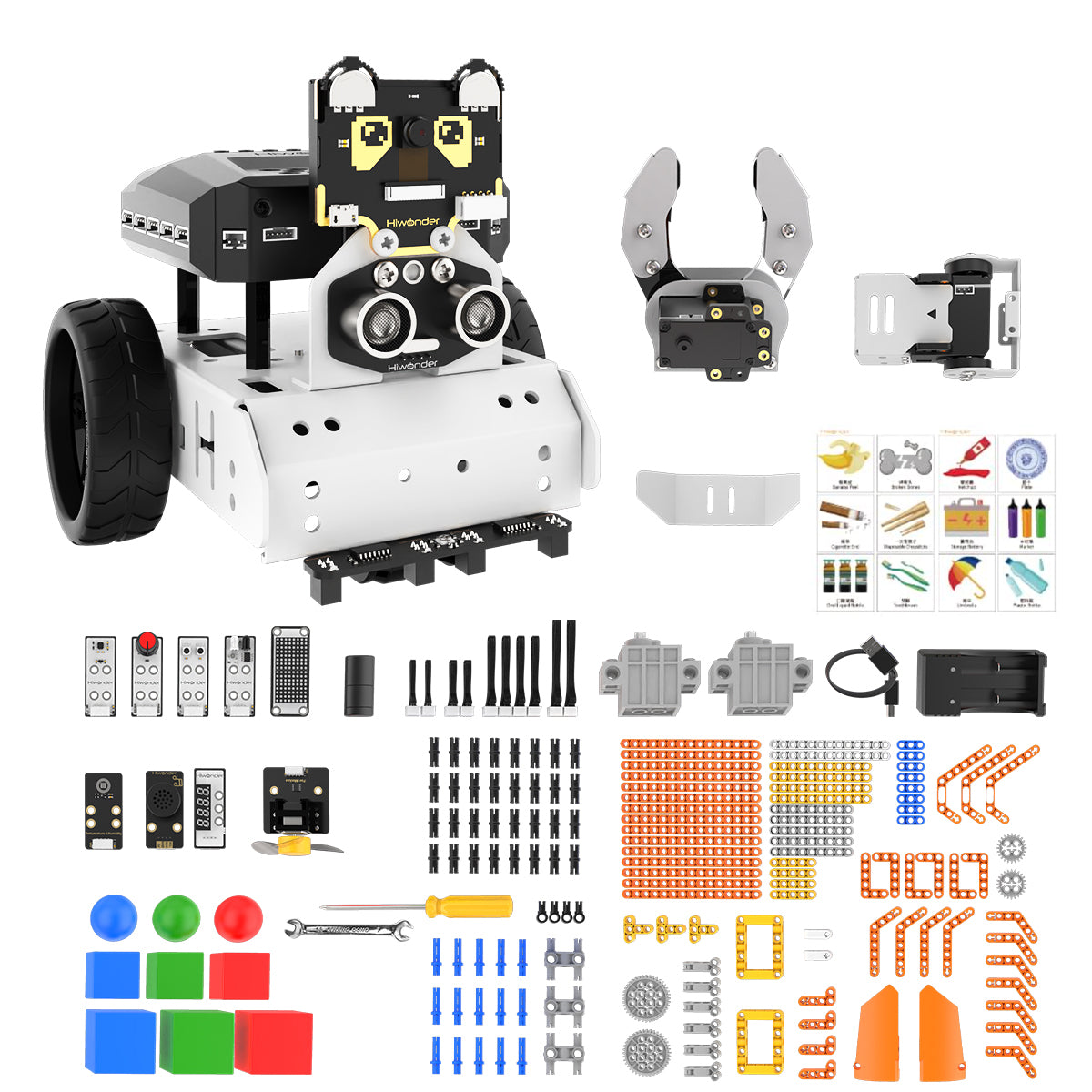 Hiwonder AiNova Pro 16-in-1 Programmable Building Robotic Kit Toys Support Scratch & Python for Kids Ages 12+