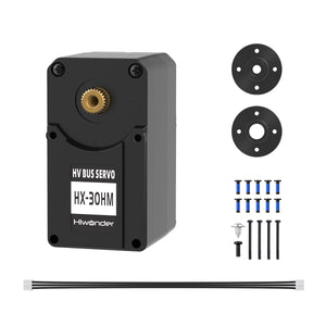 Hiwonder HX-30HM Magnetic Encoder Intelligent Serial Bus Servo with Double Shaft, High-Voltage Serial, 30KG Torque, 360° Angle Control with Feedback