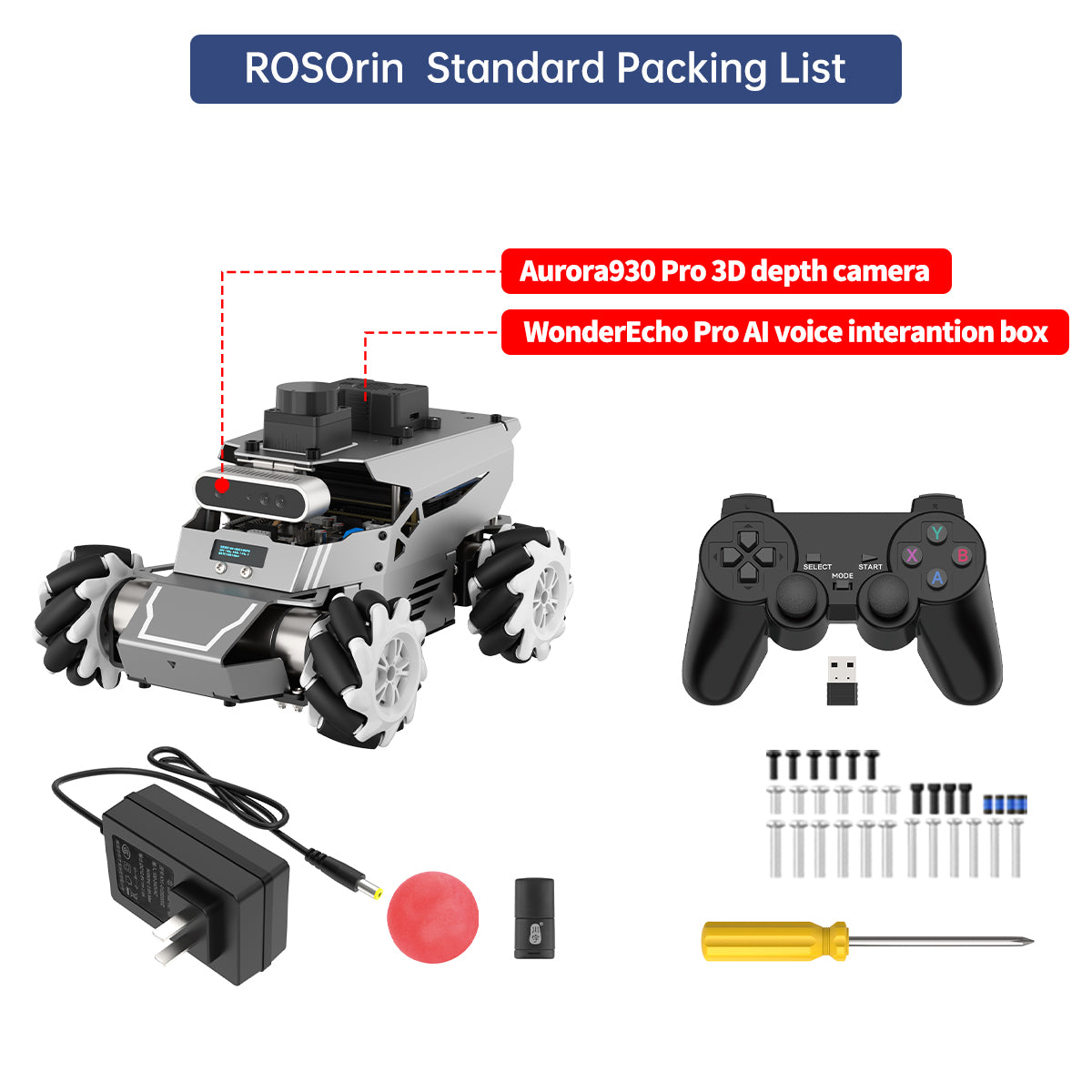 ROSOrin ros educational robots Packing List