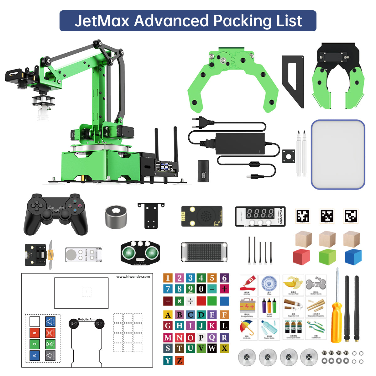 Hiwonder JetMax JETSON NANO Robot Arm ROS Open source Vision Recognition Program Robot