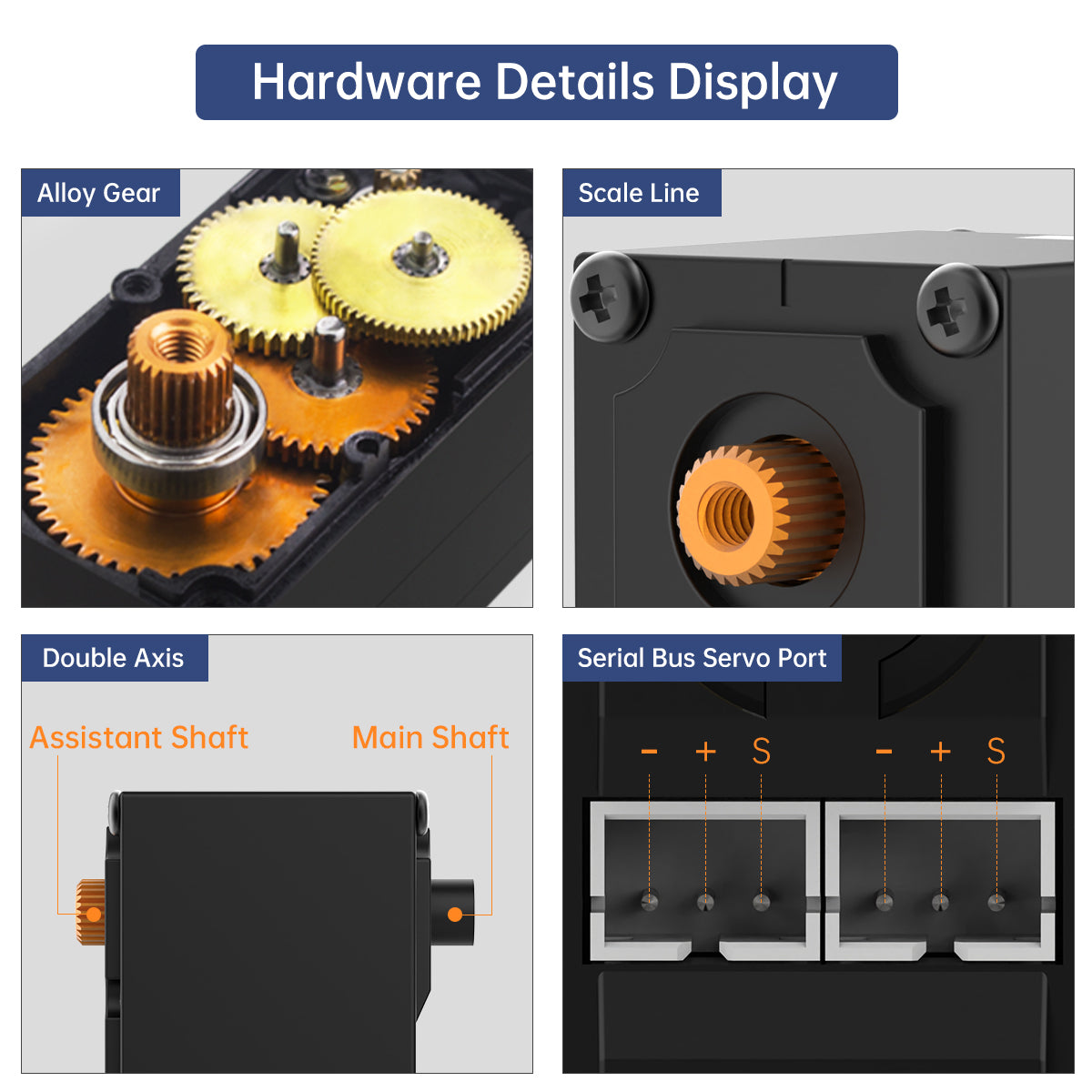 Hiwonder LX-15D Intelligent Serial Bus Servo with RGB Indicator for Displaying Robot Status