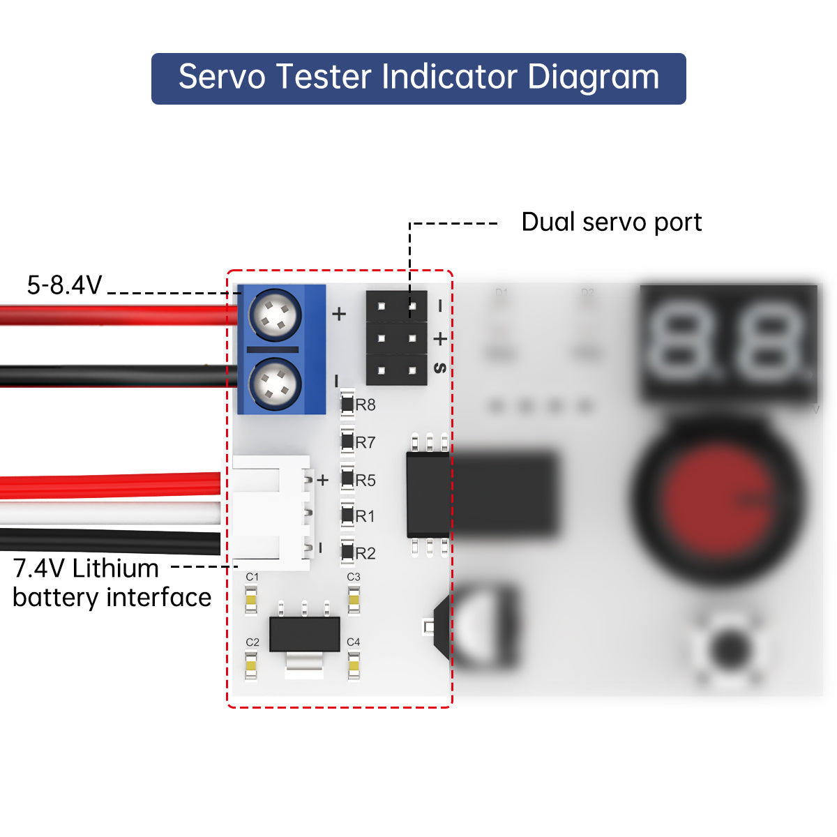 Hiwonder Digital Servo Tester Controller with Voltage Display