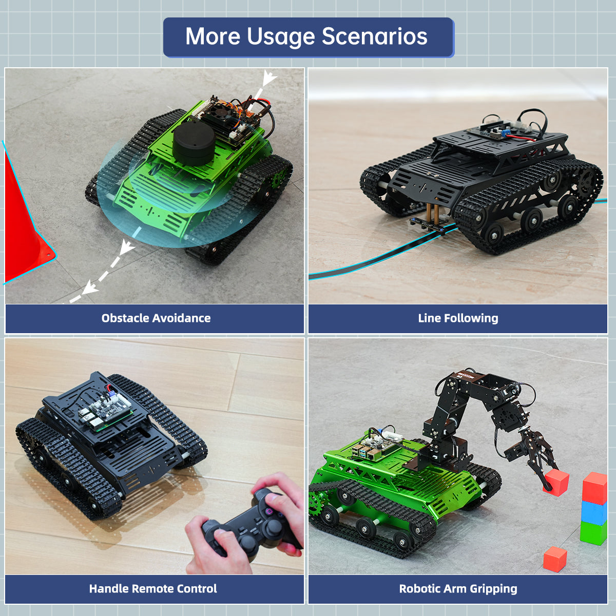 Robot Tracked Tank Chassis With Encoder Motor - Metal Platform For Arduino Raspberry Pi