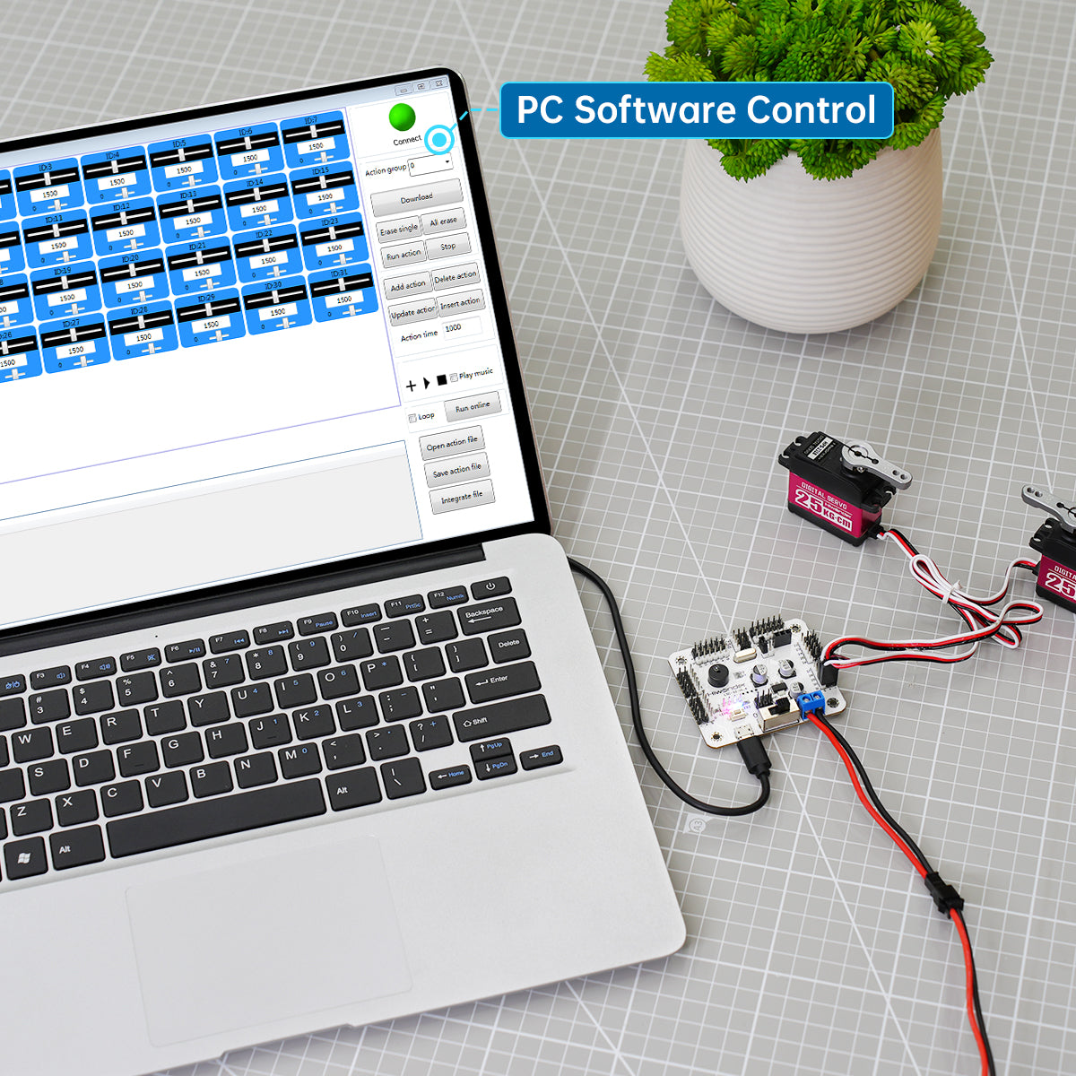 LSC-32: Hiwonder 32 Channel Digital Servo Controller with 16M Memory/ Arduino Compatible