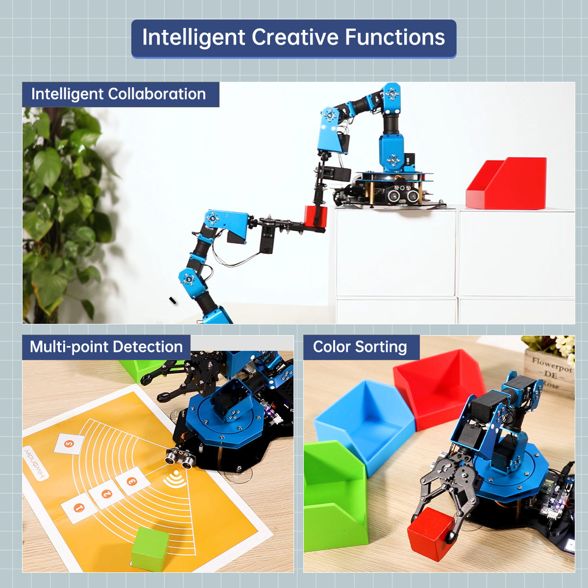 xArm 2.0: Hiwonder New Intelligent Robotic Arm Support Scratch & Python Assemble Programmable Robotic Kit