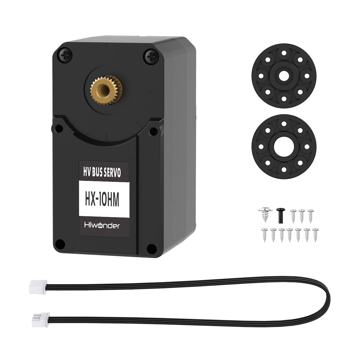 Hiwonder HX-10HM Magnetic Encoder Intelligent Serial Bus Servo with Double Shaft, High-Voltage Serial, 10KG Torque, 360° Angle Control with Feedback