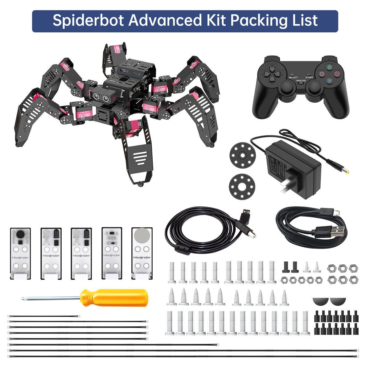 Spiderbot: Hiwonder Hexapod Programming Robot for Arduino Standard Version