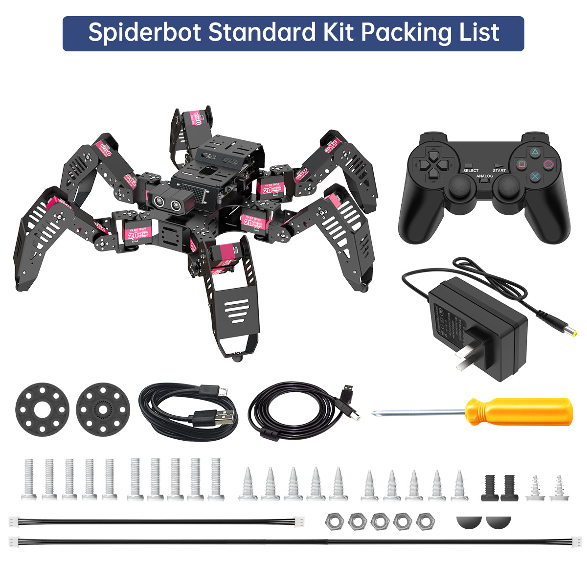 Spiderbot: Hiwonder Hexapod Programming Robot for Arduino Standard Version