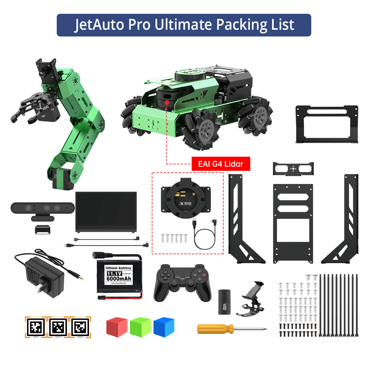 JetAuto Pro Ultimate Packing List