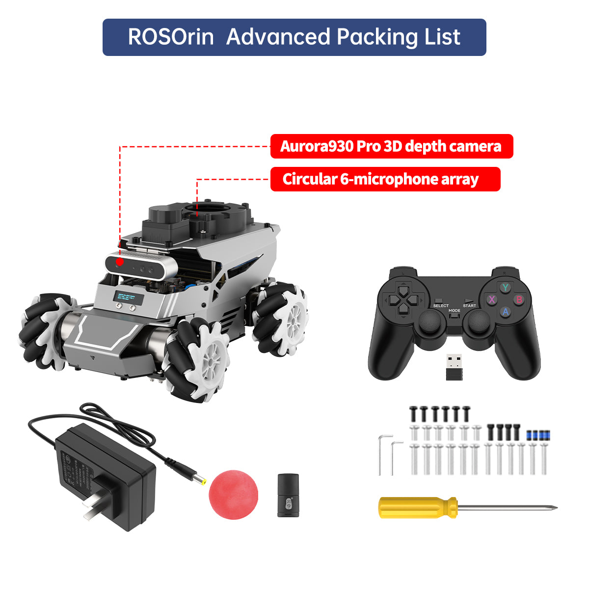 ROSOrin ros educational robots Packing List