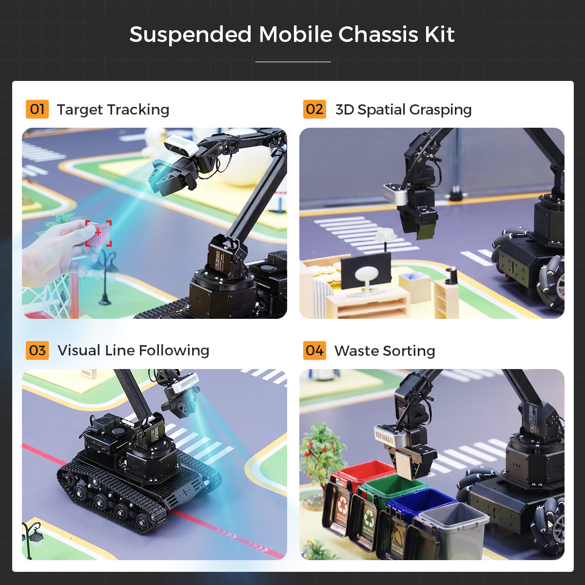 Hiwonder NexArm ROS Robotic Arm VLA Embodied AI Suspended Mobile Chassis Open-Source Kit with NVIDIA/Raspberry Pi & ESP32 Dual-Controller Design, Multimodal Large AI Models & OpenClaw