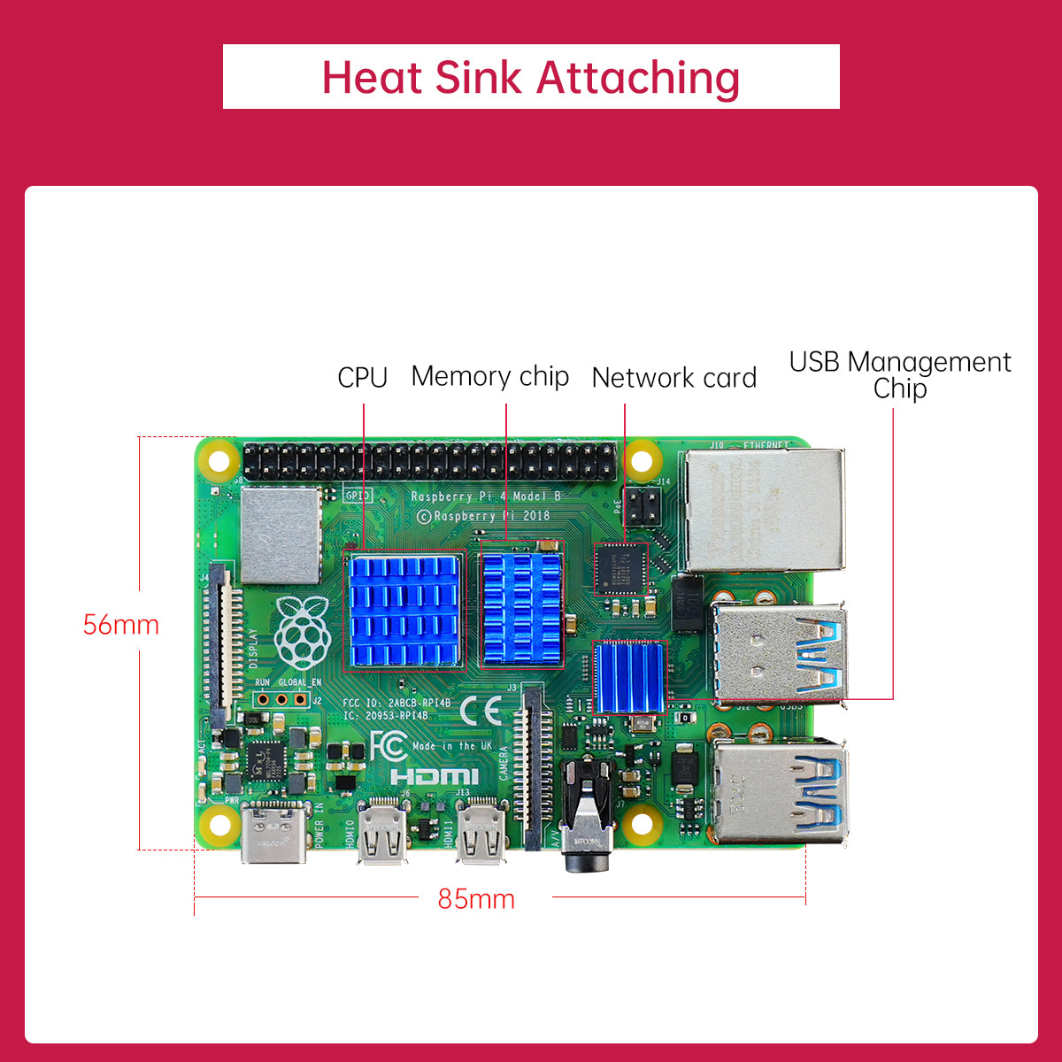 Raspberry Pi 4B 4G Board For Python Programming AI Vision Deep Learning Linux Development Board