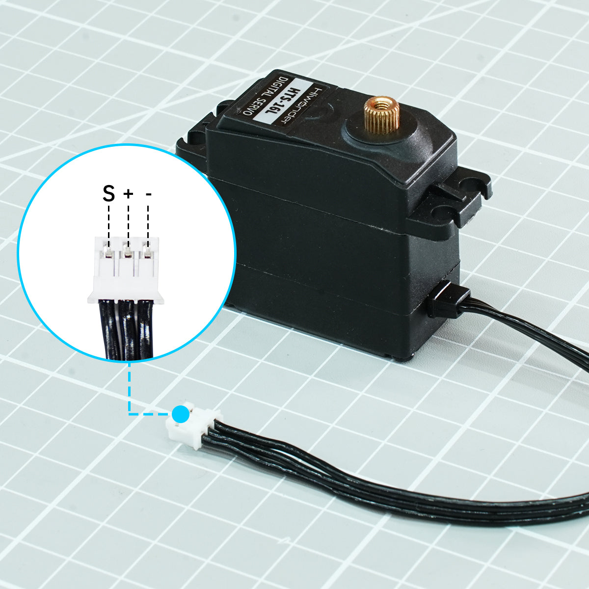 Hiwonder Anti-burning and Anti-blocking Serial Bus Servo HTS-16L Intelligent Serial Port High Torque High Precision with Feedback Dedicated for Robot Gripper Claw