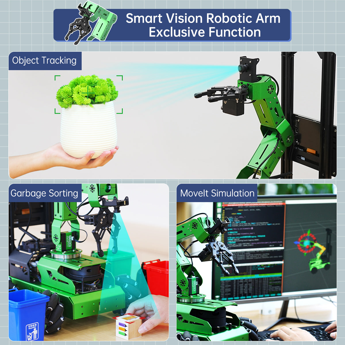 JetAuto Pro ROS Robot Car with Vision Robotic Arm Powered by Jetson Nano Support SLAM Mapping/ Navigation/ Python