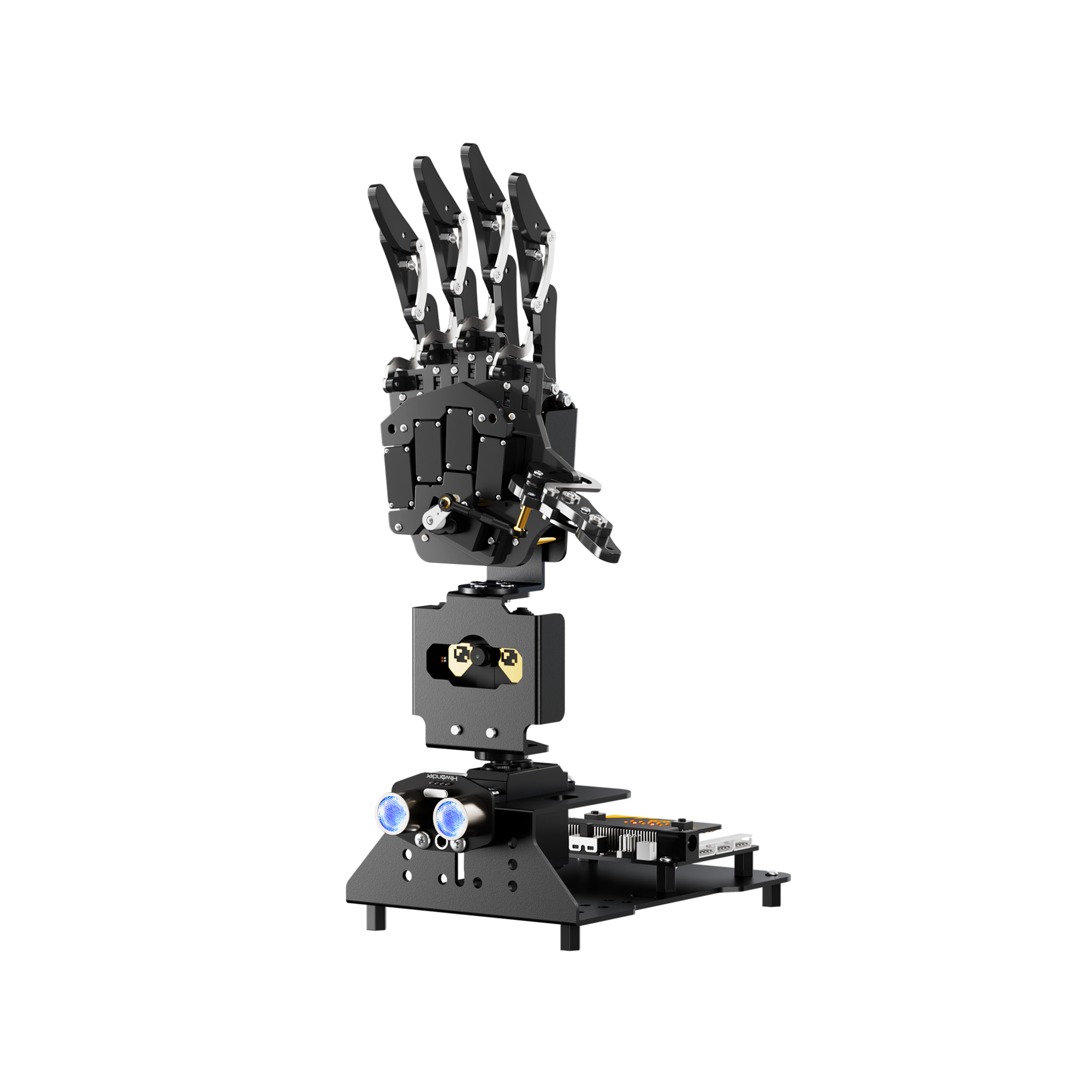 Open-Source Robotic Hand AiHand Powered by micro:bit V2 Programming Educational Robot, Support WonderCam AI Vision Module