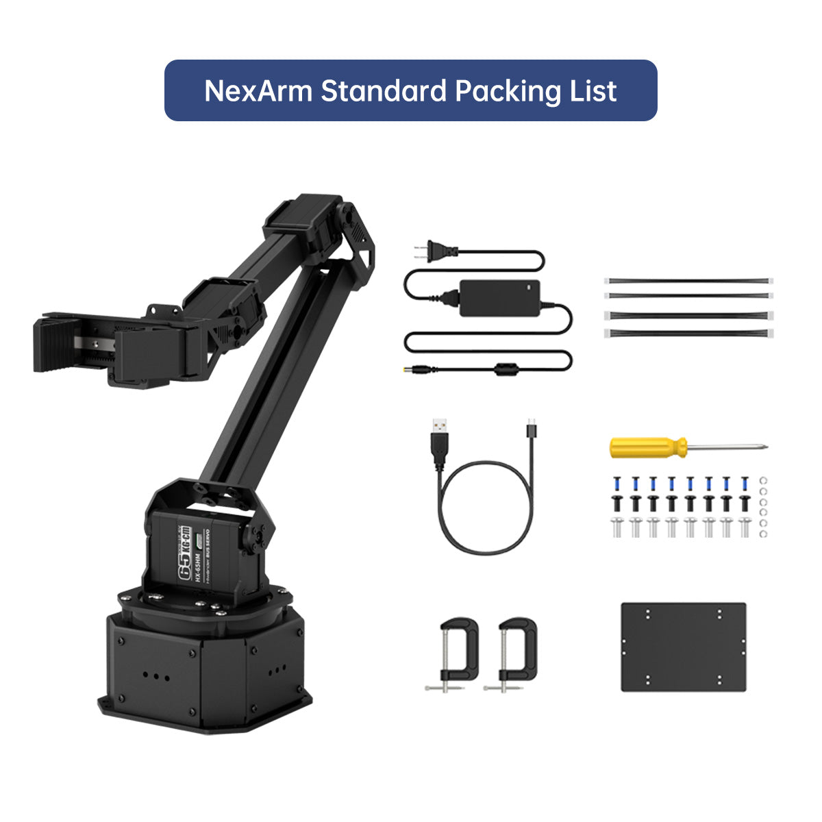 Hiwonder NexArm Open-Source Embodied AI Robotic Arm with ESP32 & AT32 Dual-Chip Design, AI Vision, Large AI Model, and K230 Vision Module