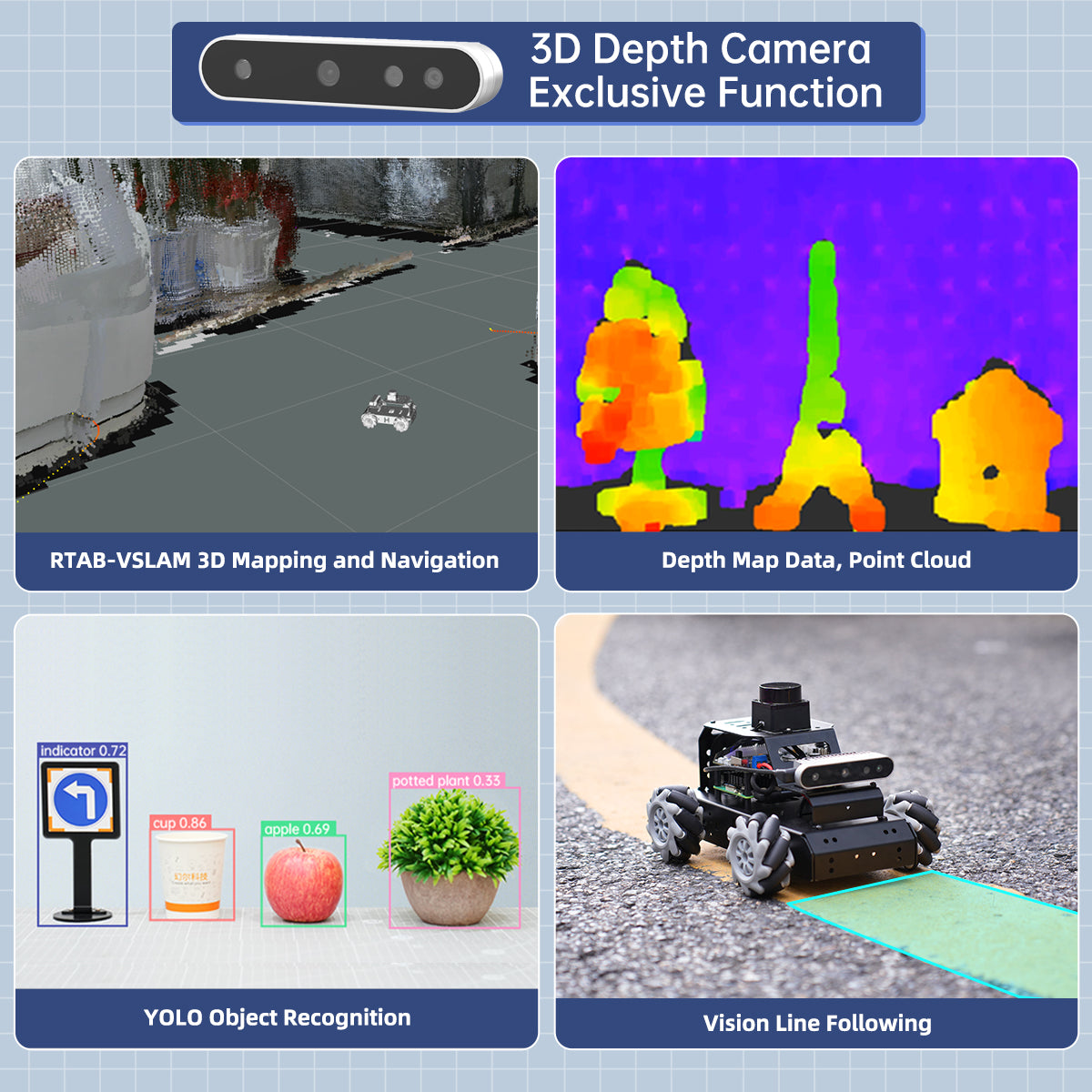 Hiwonder MentorPi M1 Raspberry Pi Robot Car – Mecanum wheel ROS2 Robot, with Large AI Model ChatGPT, SLAM and AI Vision and Voice Interaction