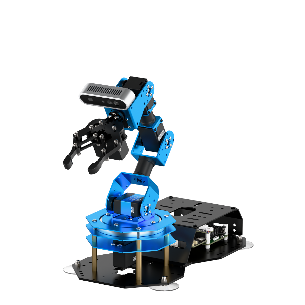 Hiwonder ArmPi Ultra ROS2 3D Vision Robot Arm, with Multimodal AI Large Language Models (ChatGPT), AI Voice Interaction, Vision Recognition, Tracking & Sorting