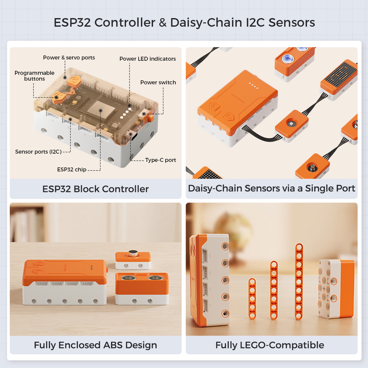 ESP32 Controller &Daisy-Chain I2C Sensors