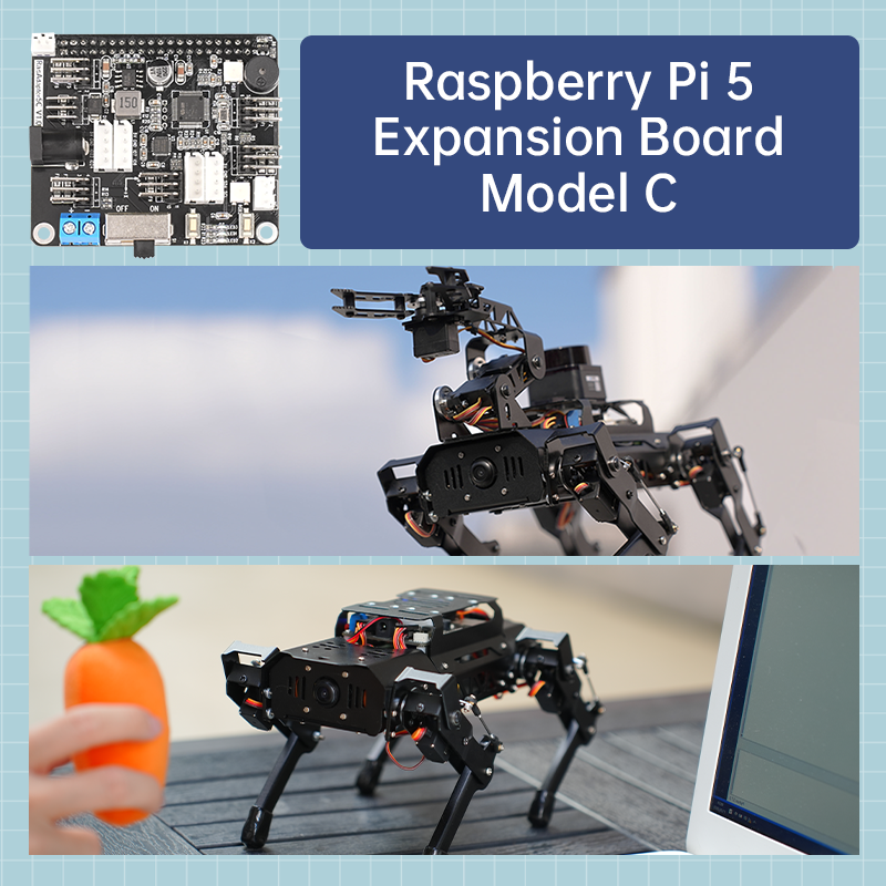 Raspberry Pi 5 Expansion Board, Servo Motor Driver, ROS Robot Manipula ...