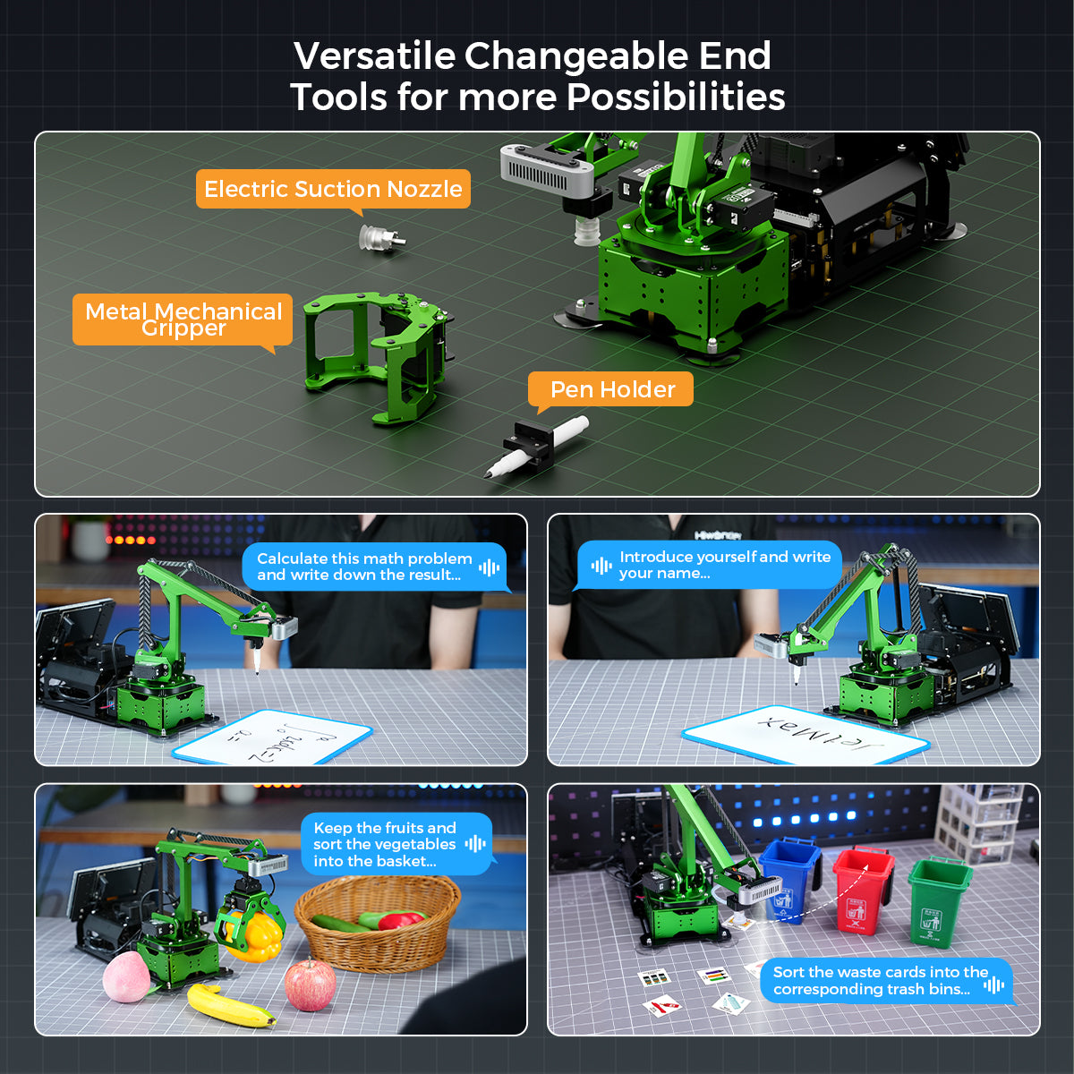 Versatile Changeable End Tools for more Possibilities