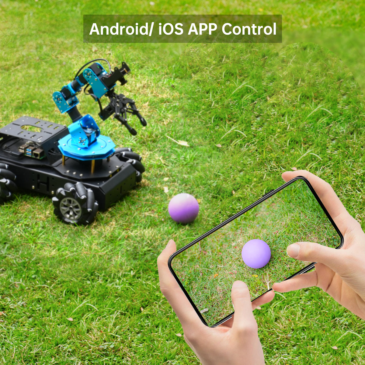 Hiwonder ArmPi Pro Raspberry Pi 5 ROS Robotic Arm Developer Kit with 4WD Mecanum Wheel Chassis Open Source Robot Car