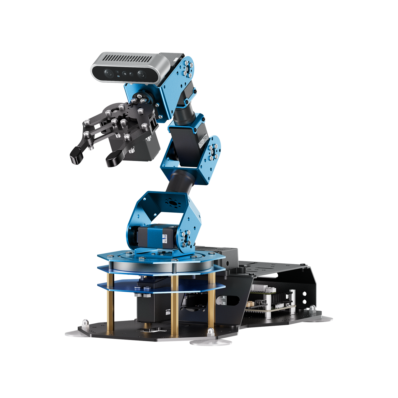 Hiwonder ArmPi Ultra ROS2 3D Vision Robot Arm, with Multimodal AI Large Language Models (ChatGPT), AI Voice Interaction, Vision Recognition, Tracking & Sorting