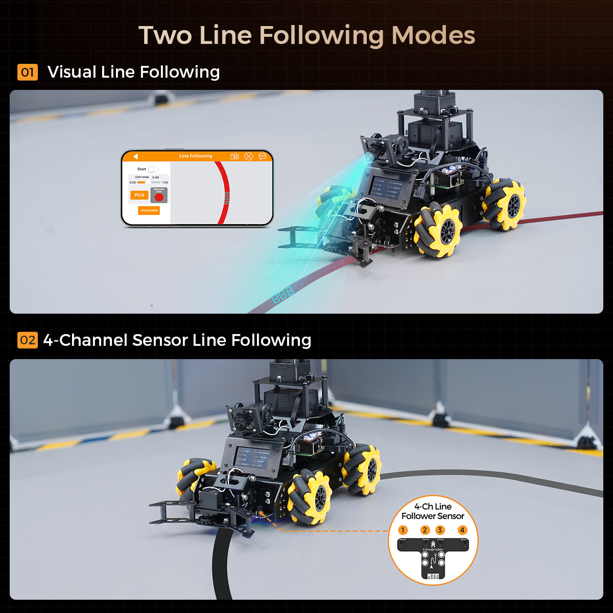Hiwonder ClawPi ROS2 Raspberry Pi Robot Car with Omnidirectional Mecanum Wheels, AI Vision, Integrated Multimodal Large AI Model ChatGPT, and Voice Interaction