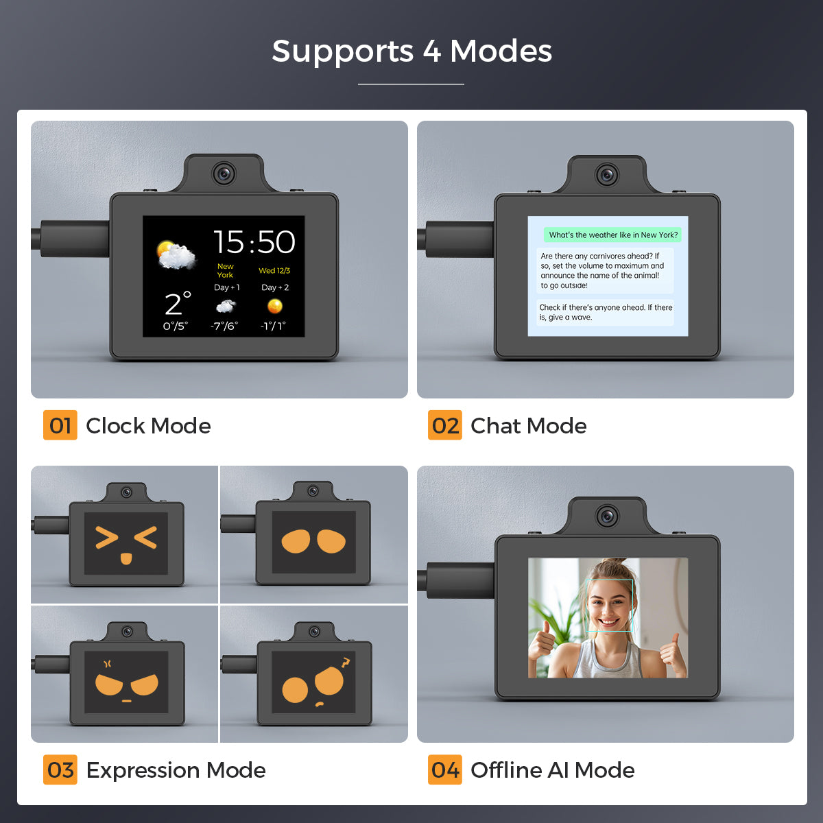 Hiwonder WonderLLM ESP32-P4C5 Large Language Model (LLM) AI Vision & Smart Chat Module