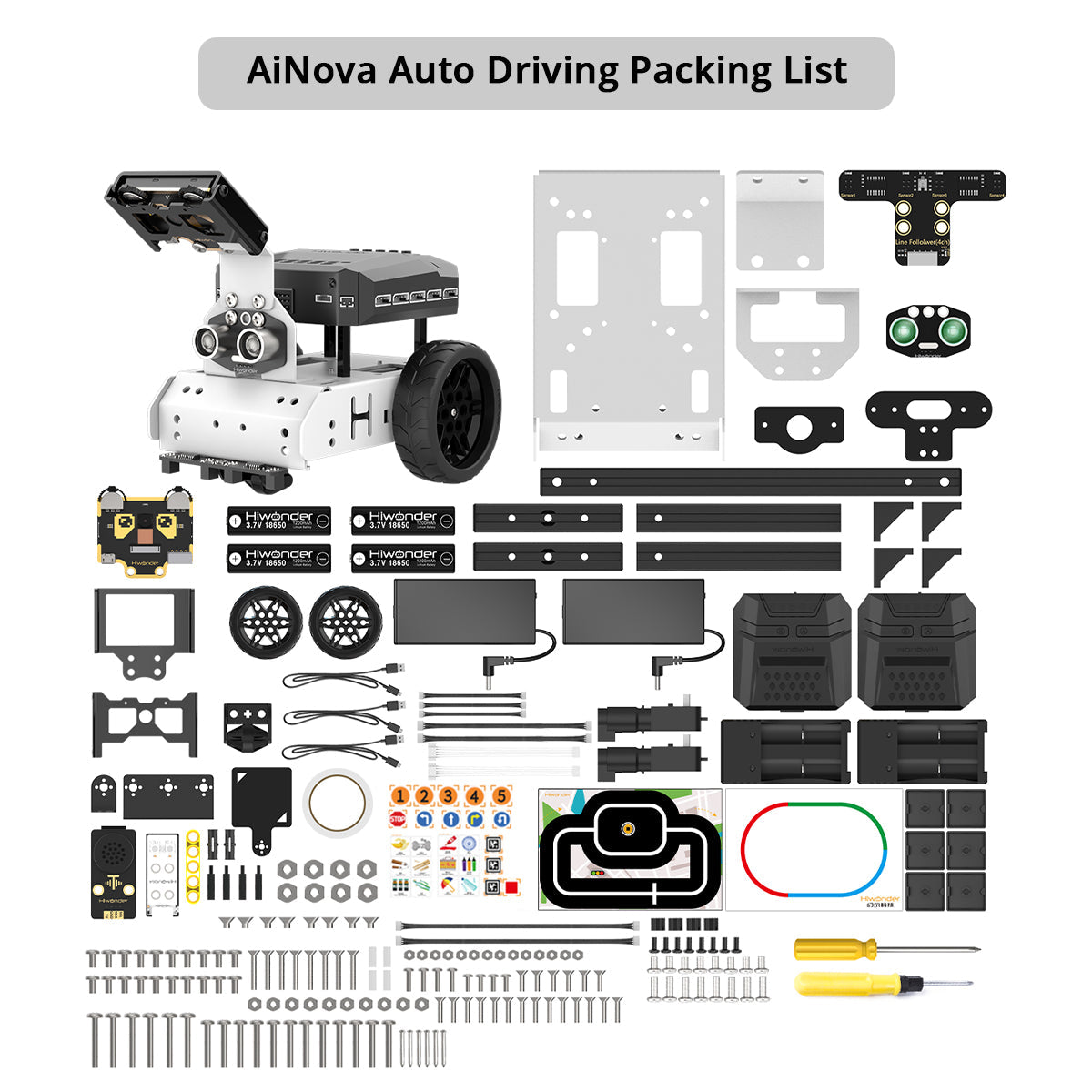 Hiwonder Programming Mini Autonomous Driving AI Education Demonstration Kit with AiNova Intelligent Vision Car