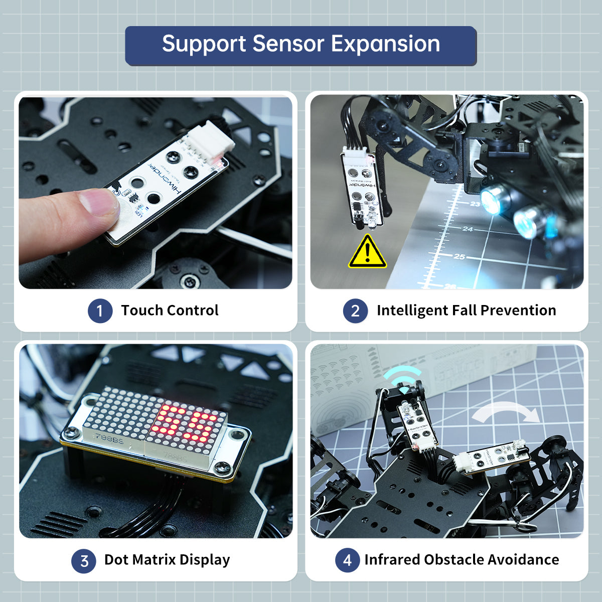 Hiwonder miniHexa AI Hexapod Robot with AI Vision & Voice Interaction, Support Arduino Programming & Sensor Expansion